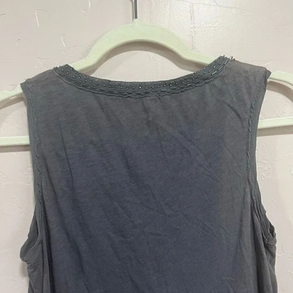 J. Crew grey Beaded Tank - Picture 6 of 8